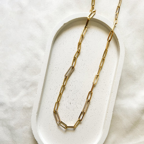 Paperclip Necklace | Gold